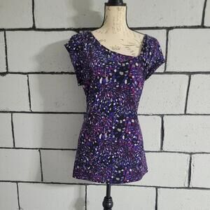 BUNDLE SALE!  KENNETH COLE Purple Patterned Top Sz L